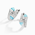 Cleo Diamond Huggie Earrings White Gold