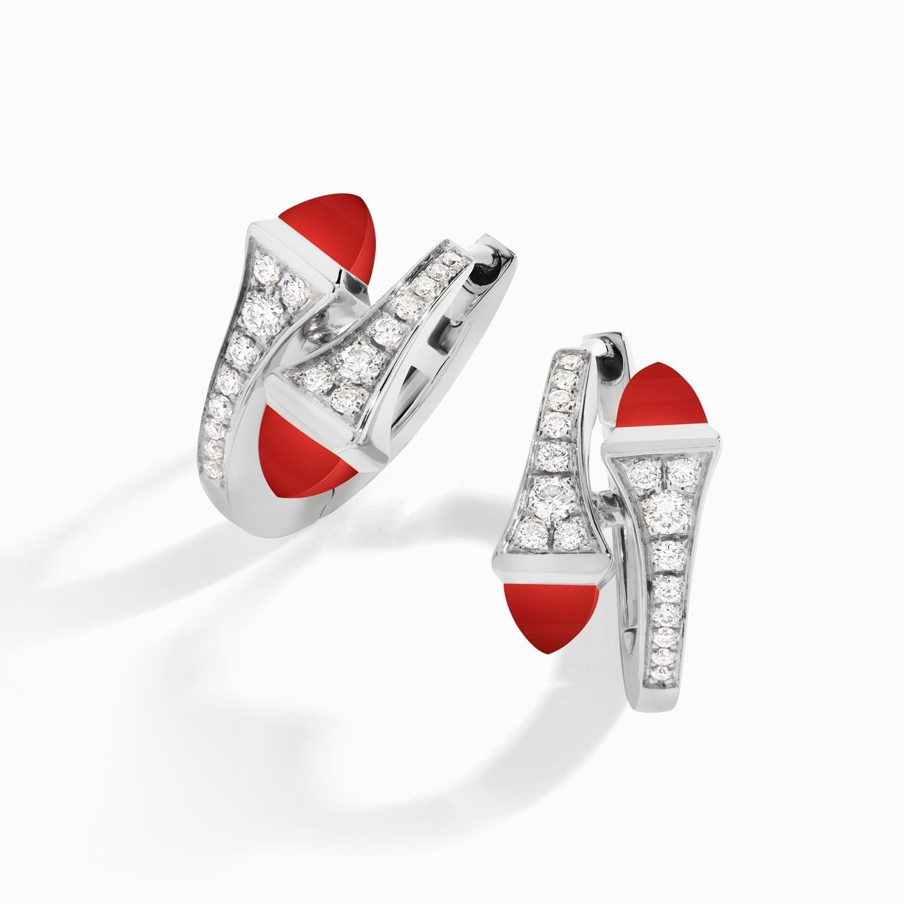 Cleo Diamond Huggie Earrings White Gold
