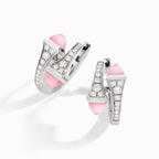 Cleo Diamond Huggie Earrings White Gold