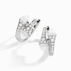 Cleo Diamond Huggie Earrings White Gold