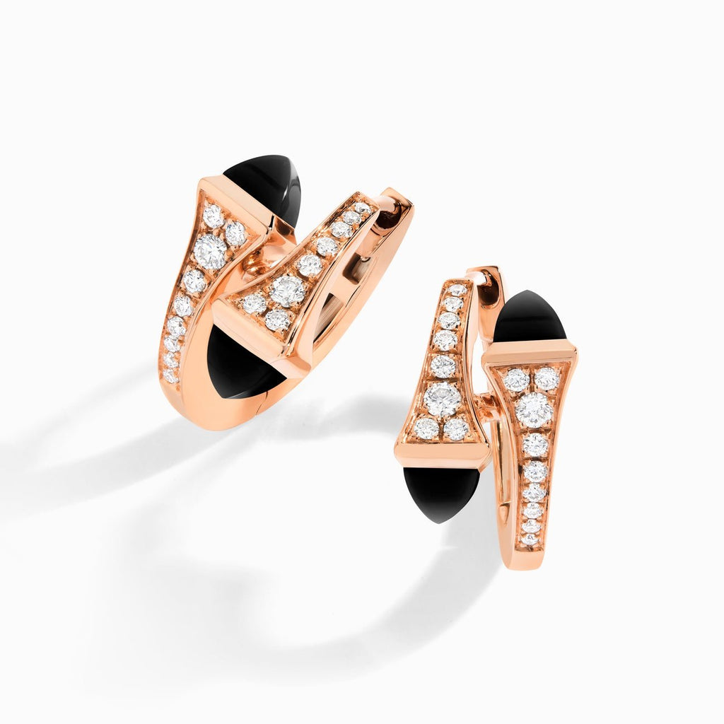 Cleo Diamond Huggie Earrings Rose Gold