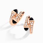 Cleo Diamond Huggie Earrings Rose Gold