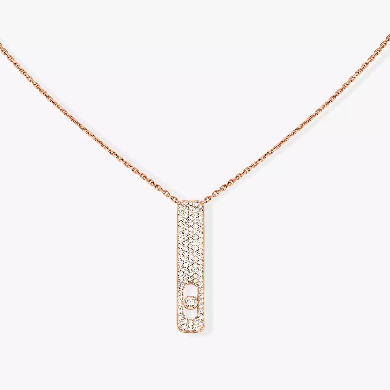 MY FIRST DIAMOND PAVÉ قلادة الماس ذهب وردي