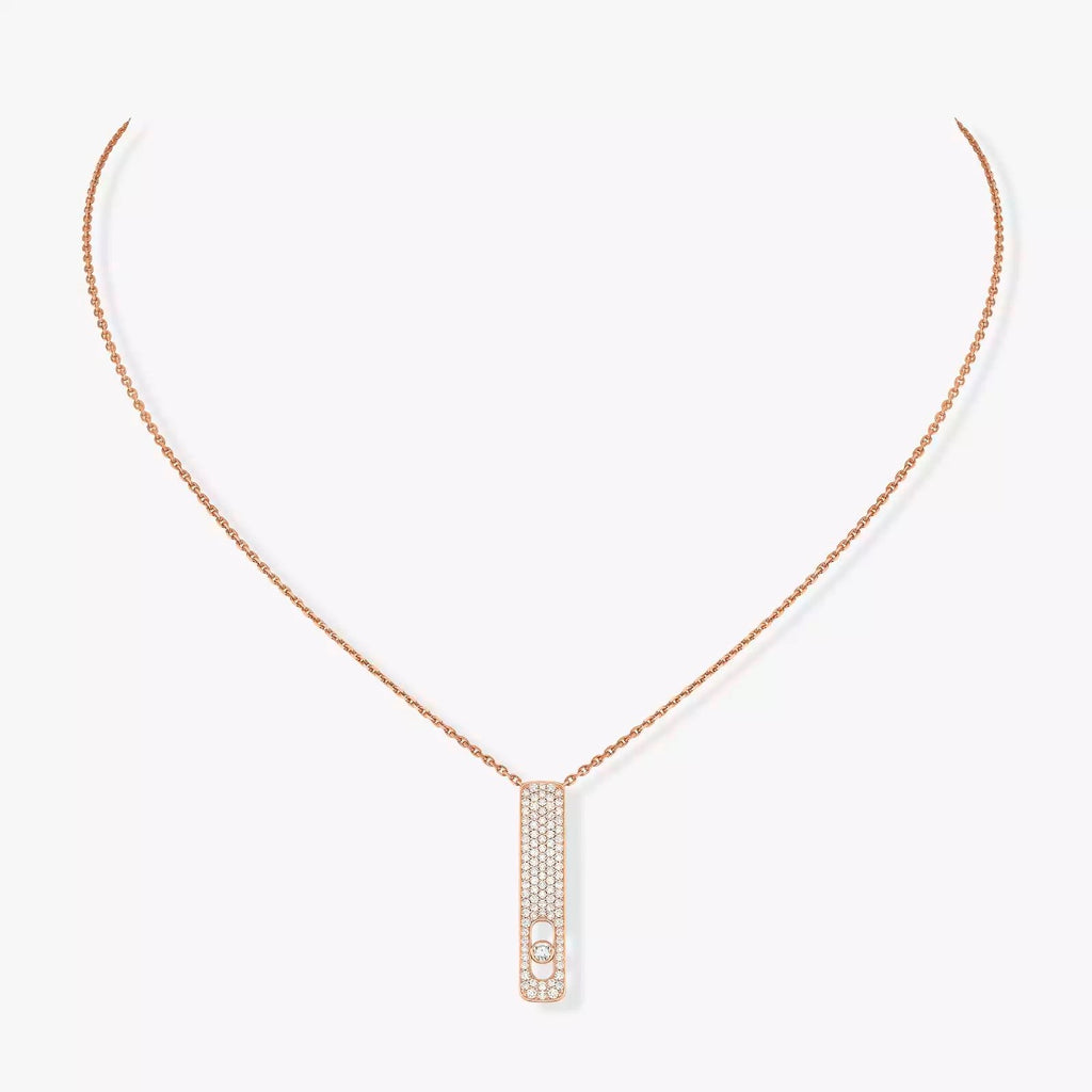 MY FIRST DIAMOND PAVÉ قلادة الماس ذهب وردي