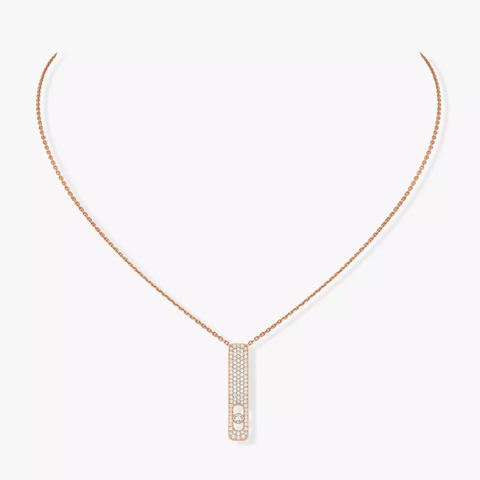 MY FIRST DIAMOND PAVÉ قلادة الماس ذهب وردي
