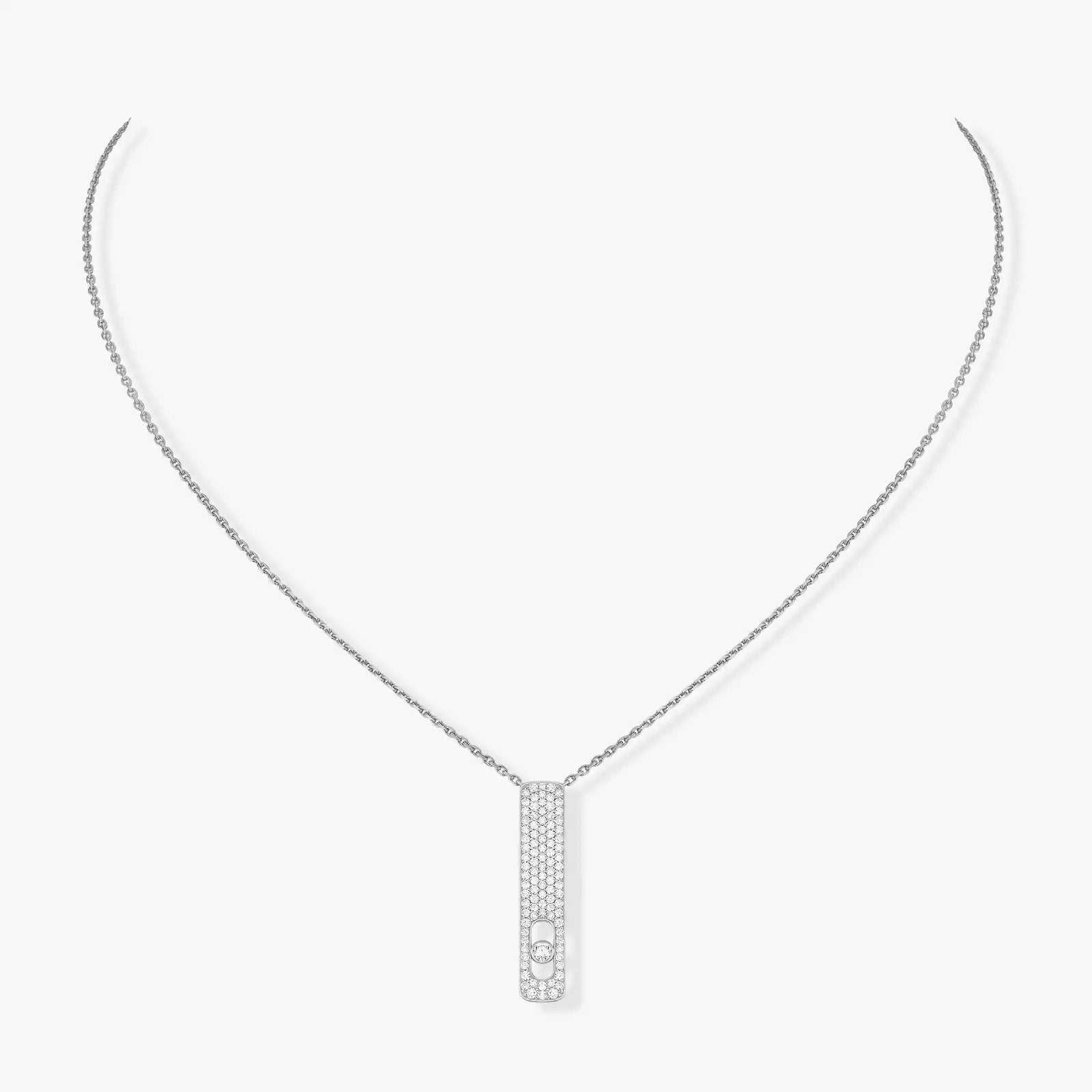 MY FIRST DIAMOND PAVE قلادة الماس ذهب أبيض