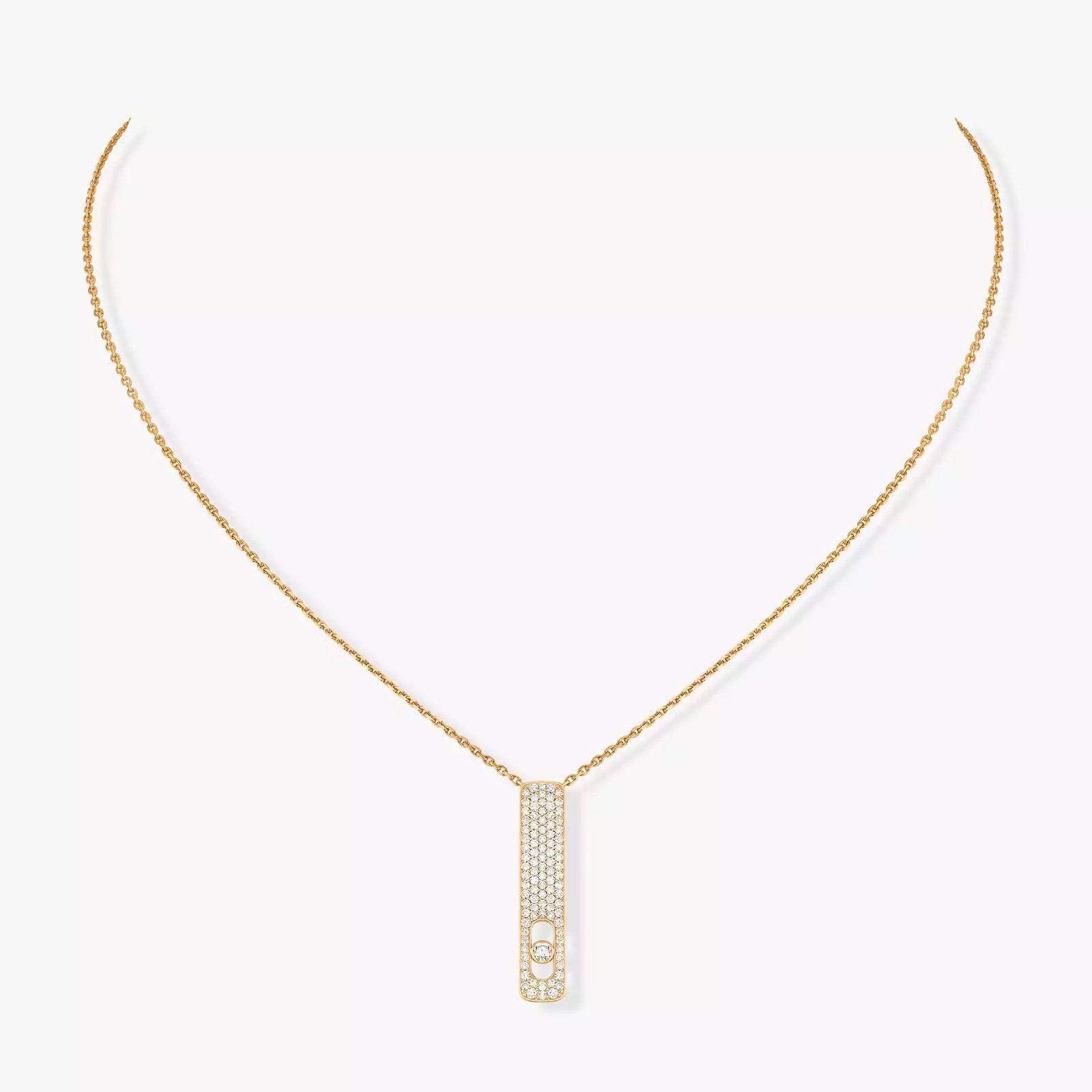 MY FIRST DIAMOND PAVÉ قلادة الماس ذهب أصفر