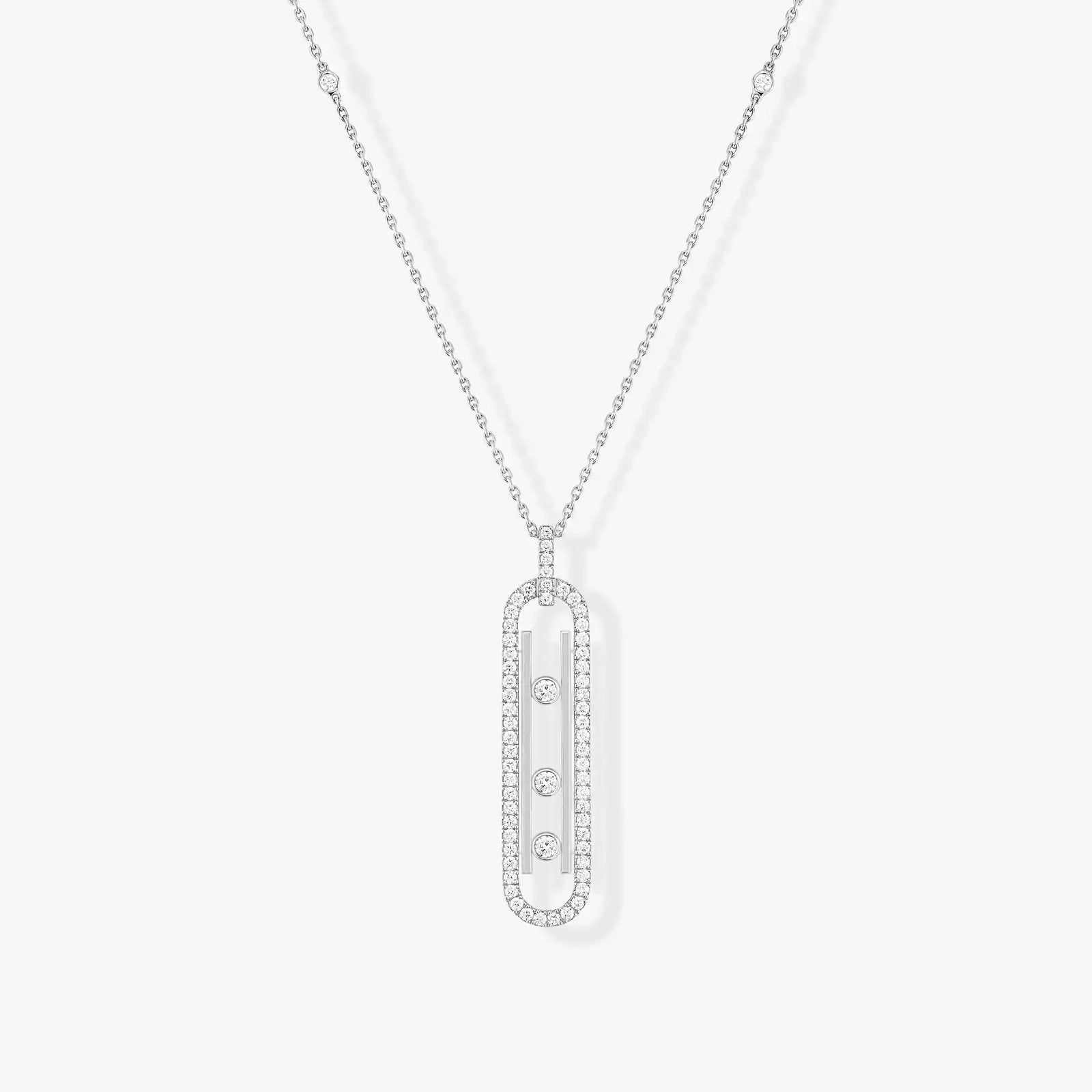 COLLIER MOVE 10TH PM قلادة الماس ذهب وردي