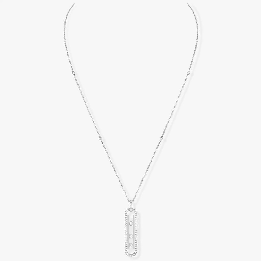 COLLIER MOVE 10TH PM قلادة الماس ذهب أبيض
