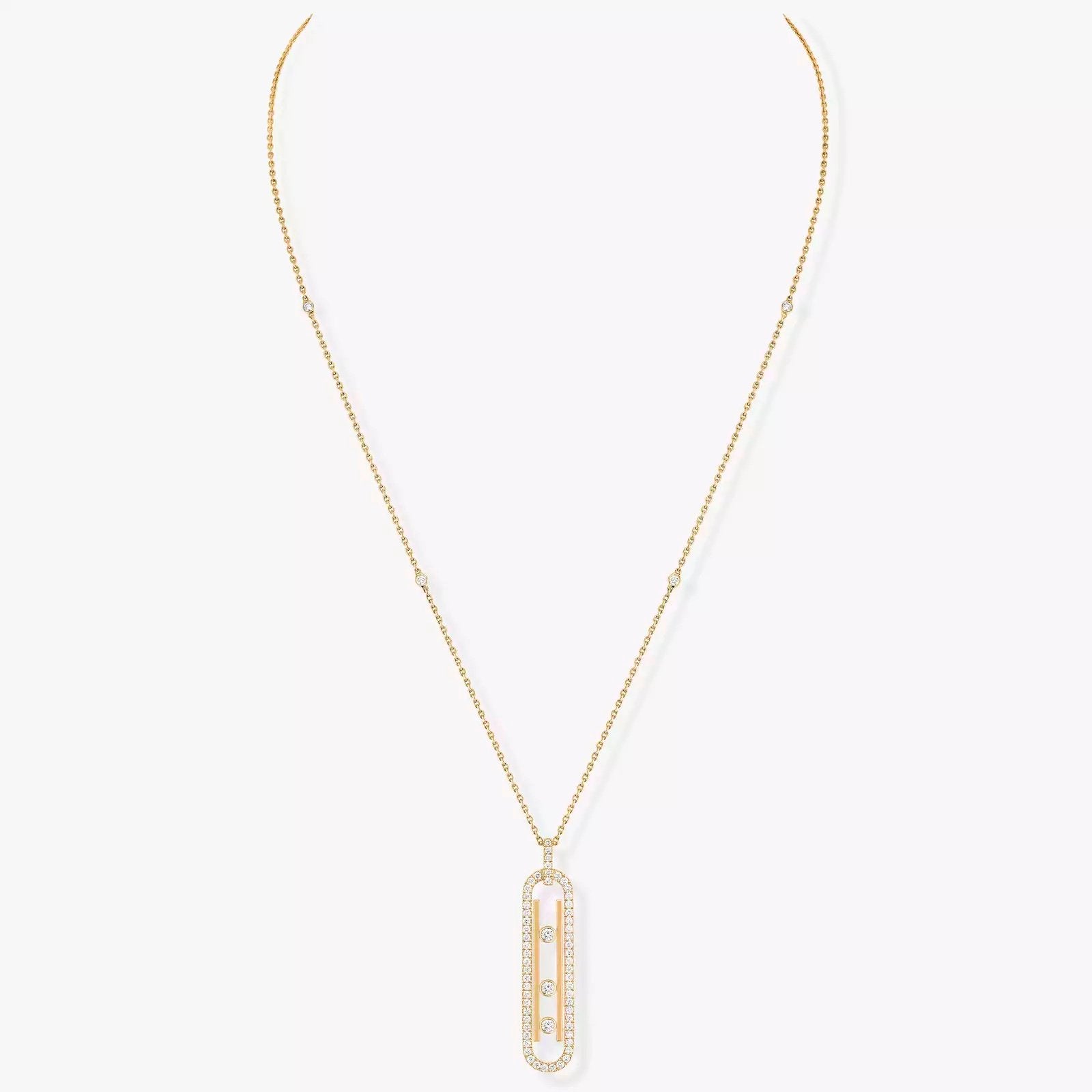 COLLIER MOVE 10TH PM قلادة الماس ذهب أصفر