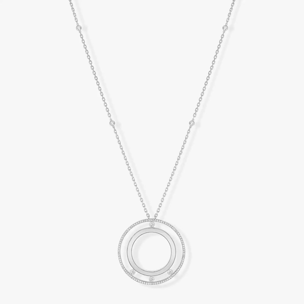 ‏MOVE ROMANE قلادة طويلة قلادة الماس ذهب أصفر