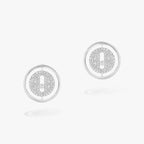 LUCKY MOVE     أقراط الماس ذهب أبيض