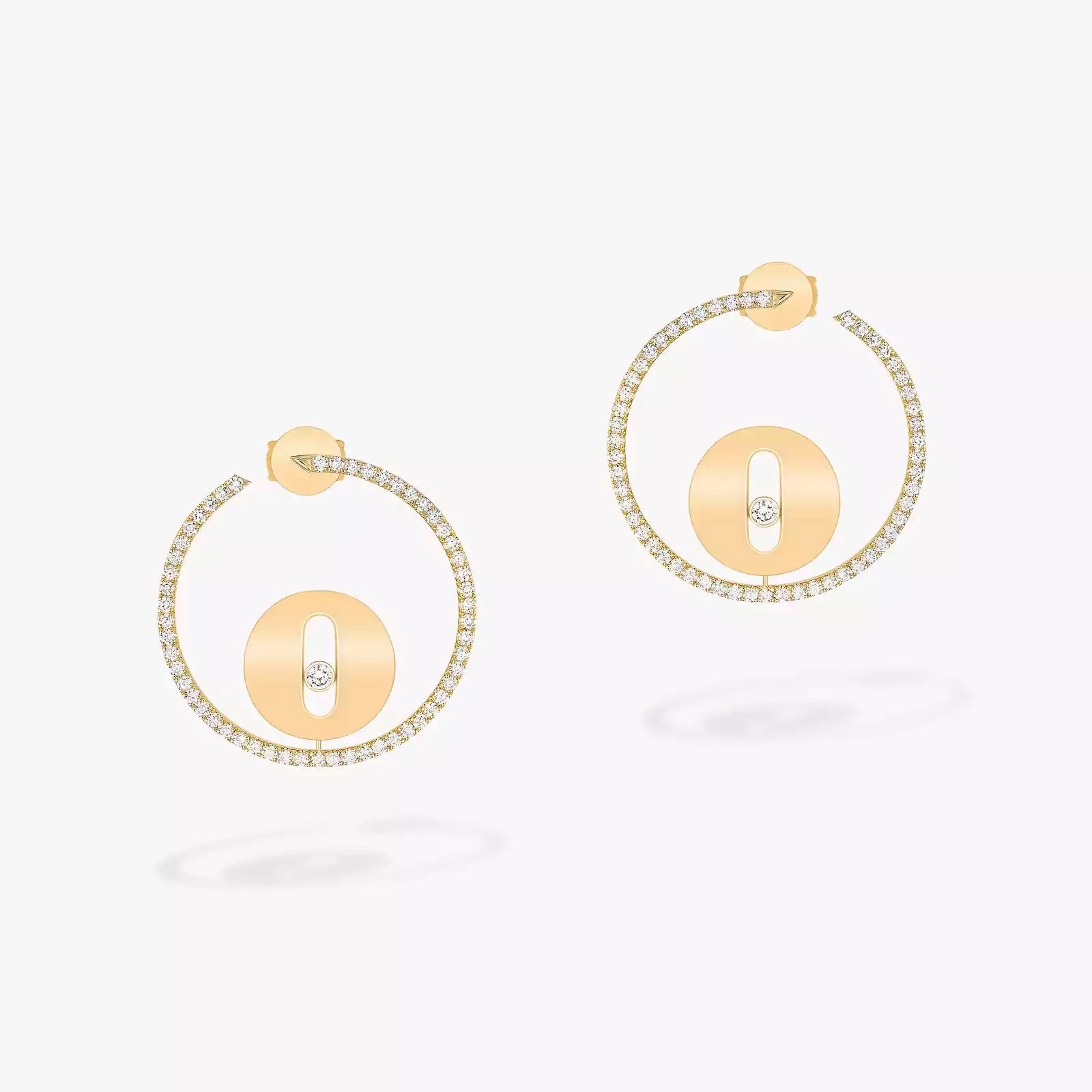 الأقراط الماس ذهب أصفر  CRÉOLES LUCKY MOVE PM
