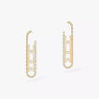 BOUCLES D'OREILLES MOVE 10TH PM الأقراط الماس ذهب أصفر