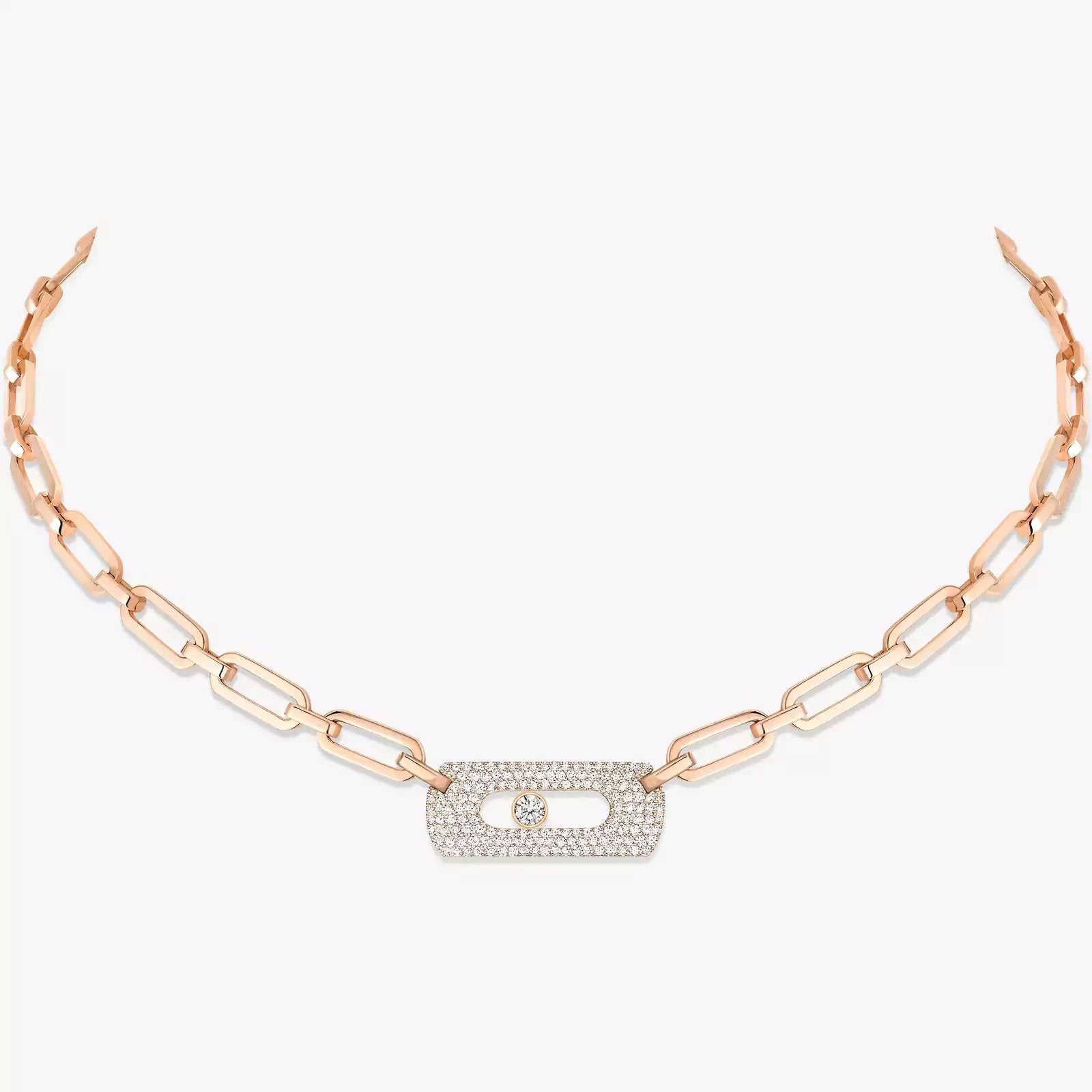 MY MOVE NECKLACE قلادة الماس ذهب أبيض