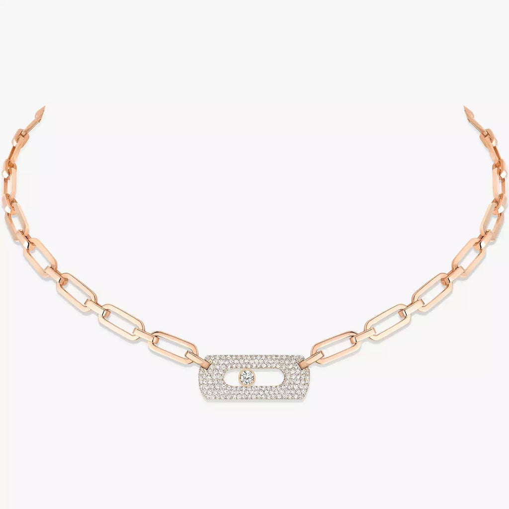 MY MOVE NECKLACE قلادة الماس ذهب أصفر