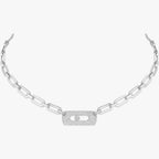 MY MOVE NECKLACE قلادة الماس ذهب أبيض