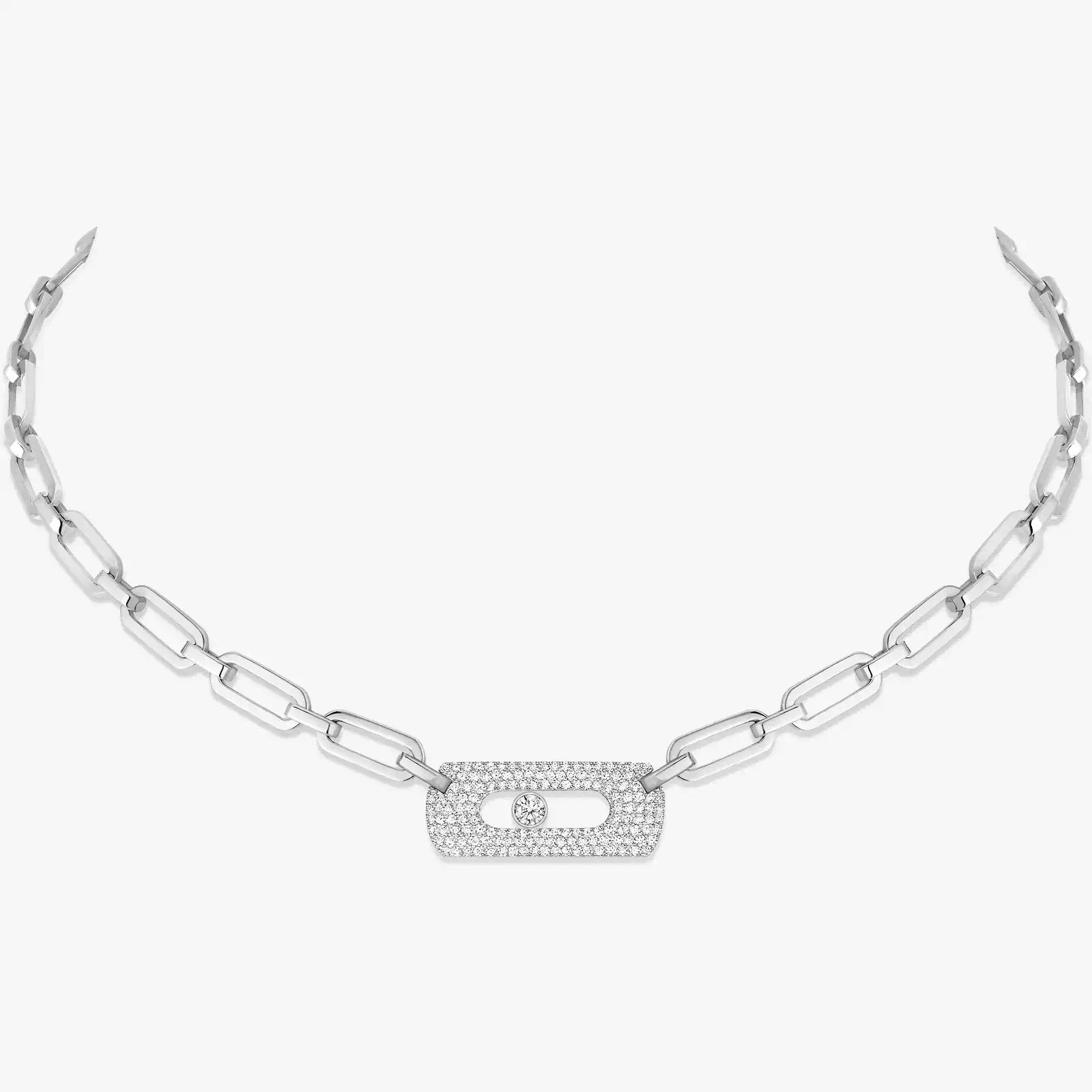 MY MOVE NECKLACE قلادة الماس ذهب أبيض