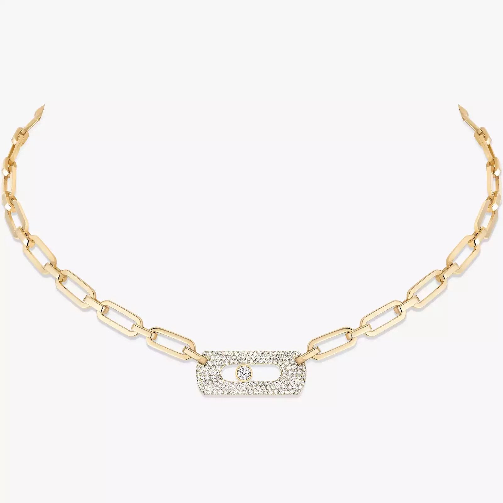 MY MOVE NECKLACE قلادة الماس ذهب أبيض