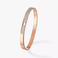 MOVE NOA BANGLE PM PAVÉ سوار الماس ذهب وردي