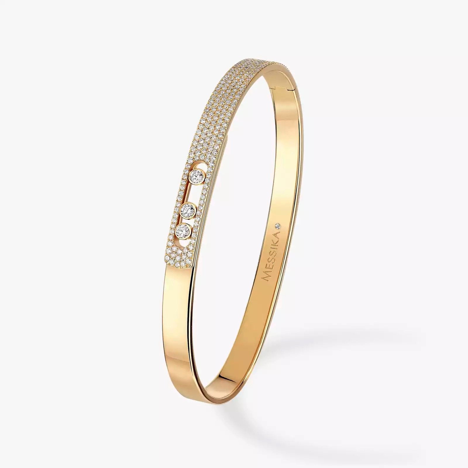 MOVE NOA BANGLE PM PAVÉ سوار الماس ذهب أصفر