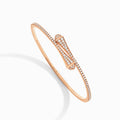 Cleo Full Diamond Slim Slip-On Bracelet Rose Gold