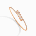 Cleo Full Diamond Slim Slip-On Bracelet Rose Gold