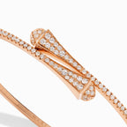 Cleo Full Diamond Slim Slip-On Bracelet Rose Gold