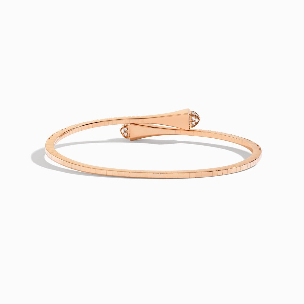 Cleo Full Diamond Slim Slip-On Bracelet Rose Gold
