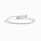 Cleo Full Diamond Slim Slip-On Bracelet White Gold