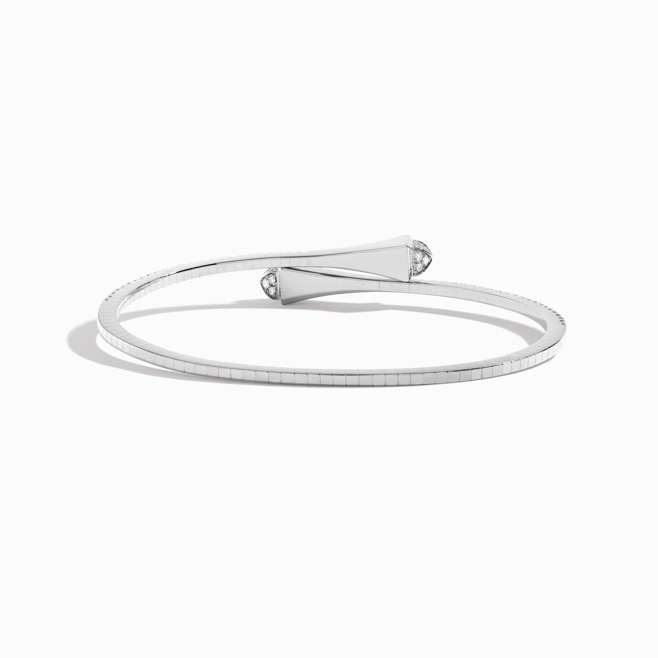 Cleo Full Diamond Slim Slip-On Bracelet White Gold