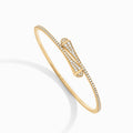 Cleo Full Diamond Slim Slip-On Bracelet Yellow Gold