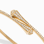 Cleo Full Diamond Slim Slip-On Bracelet Yellow Gold