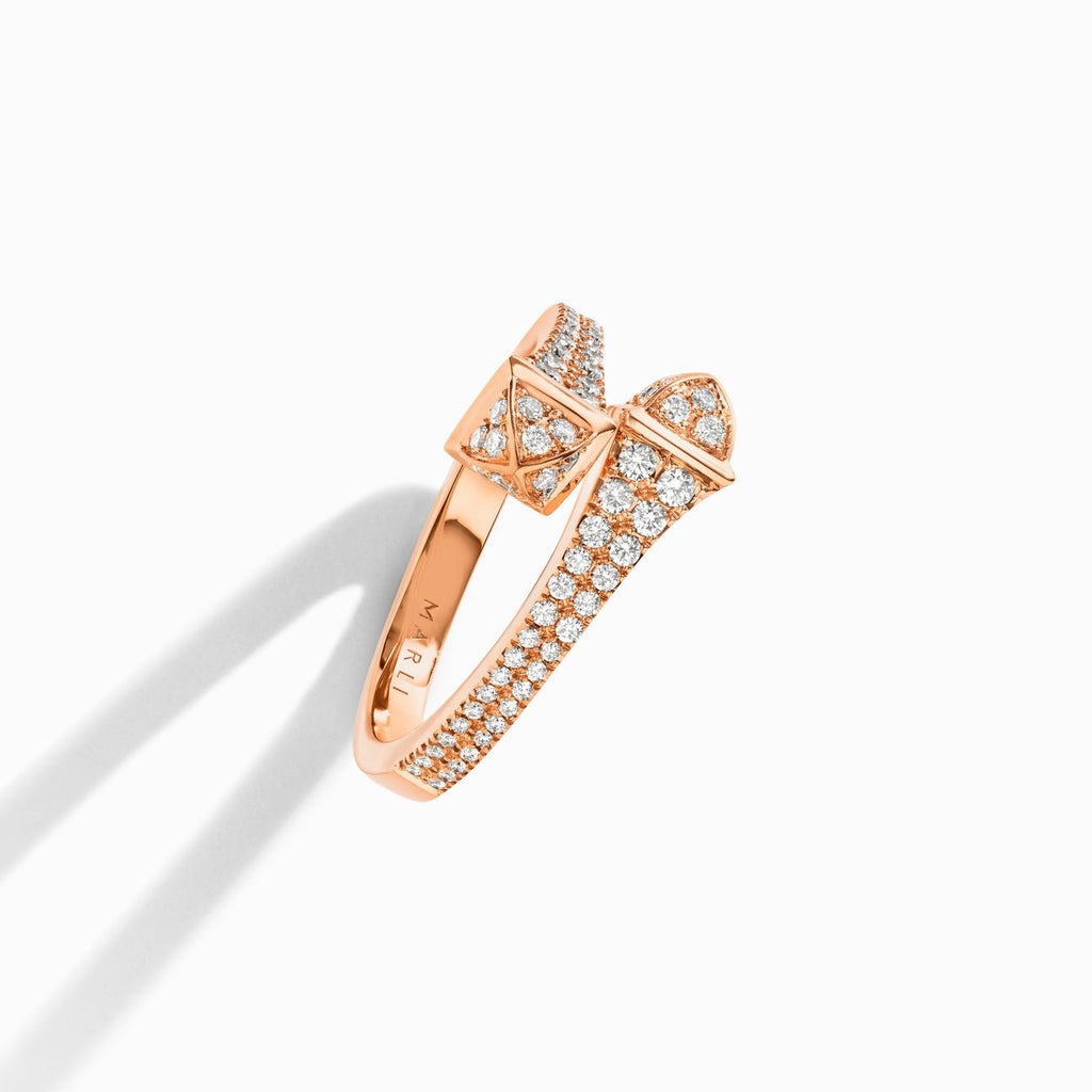 Cleo Full Diamond Slim Ring Rose Gold