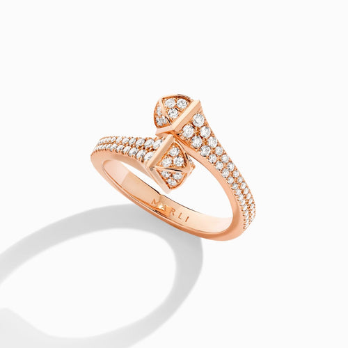 Cleo Full Diamond Slim Ring Rose Gold