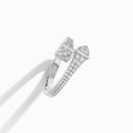 Cleo Full Diamond Slim Ring White Gold