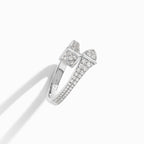 Cleo Full Diamond Slim Ring White Gold