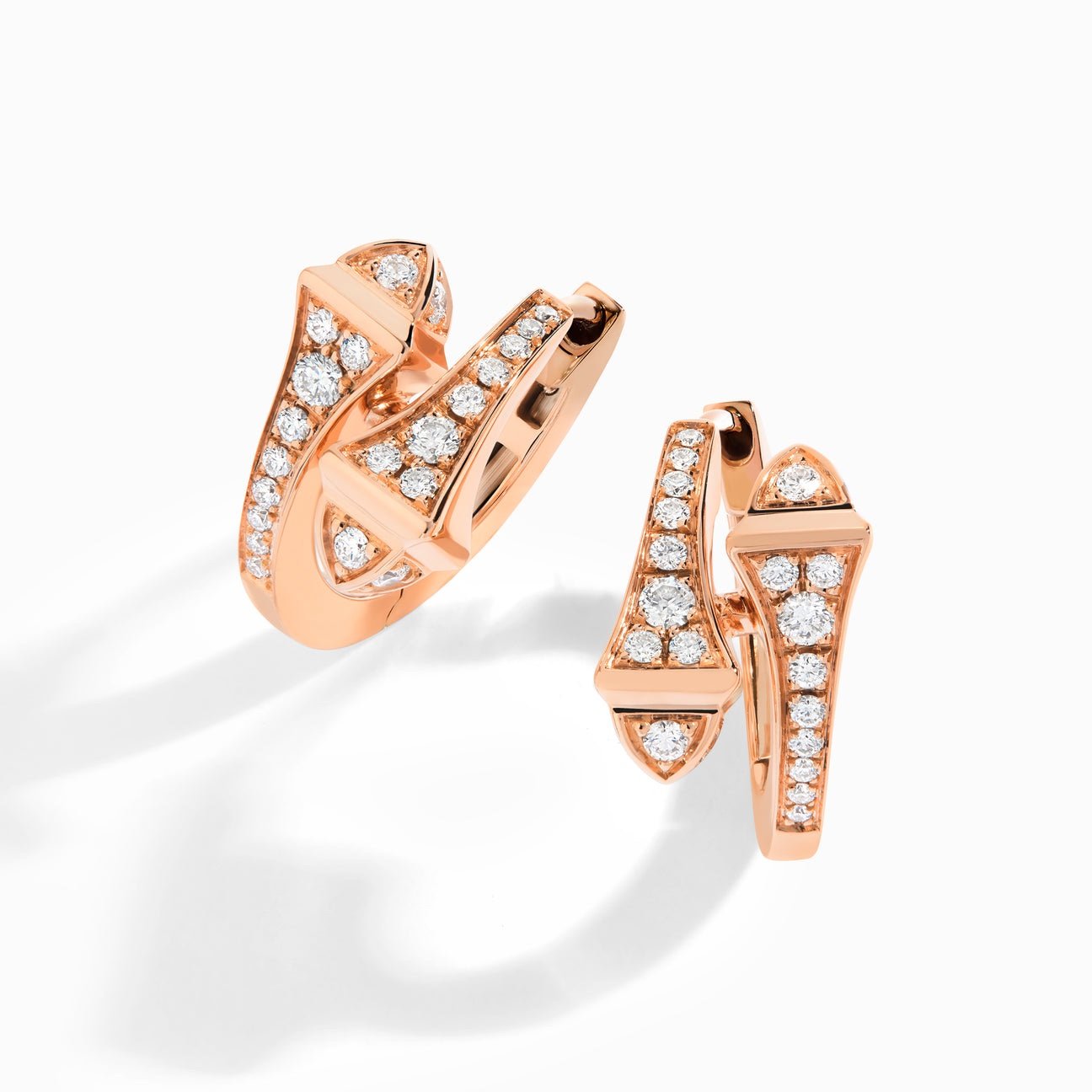 Cleo Full Diamond Huggie Earrings Yellow Gold