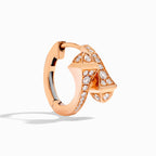 Cleo Full Diamond Huggie Earrings Rose Gold