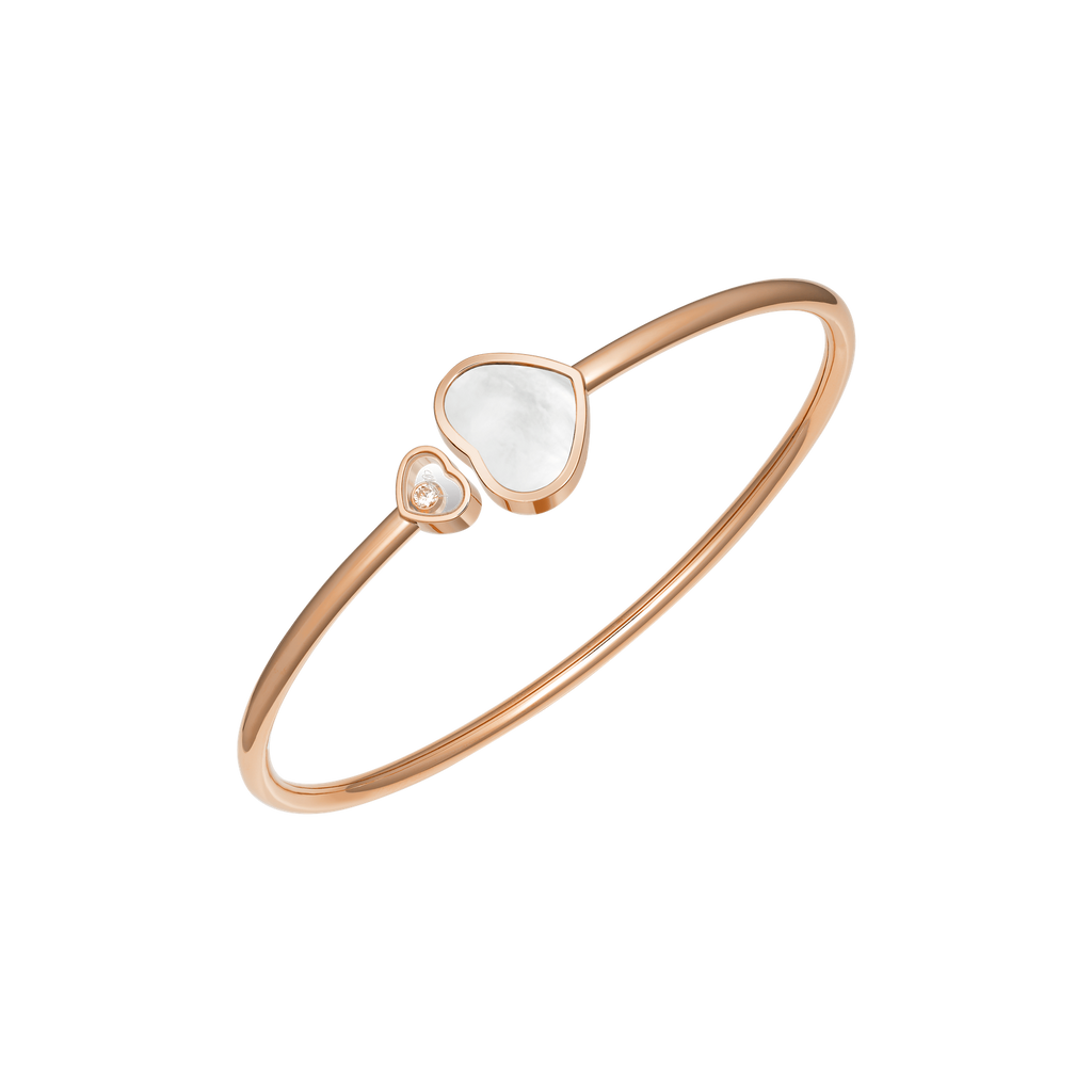 سوار من الذهب الوردي، مرصع بالألماس، وعرق اللؤلؤ