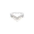 خاتم  "جوزفين إيغريت" ذهب أبيض، للؤلؤ ، ألماس  JOSÉPHINE AIGRETTE