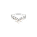 خاتم  "جوزفين إيغريت" ذهب أبيض، للؤلؤ ، ألماس  JOSÉPHINE AIGRETTE