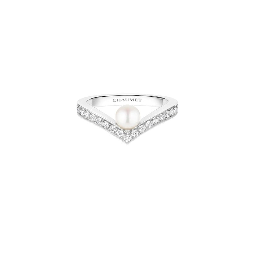 خاتم"جوزيفين إيغريت" ذهب أبيض, لؤلؤة، ألماس  JOSÉPHINE AIGRETTE