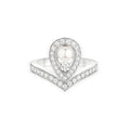 خاتم  "جوزفين إيغريت" ذهب أبيض، لؤلؤة، ألماس  JOSÉPHINE AIGRETTE