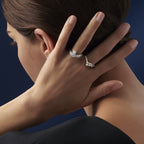 خاتم  "جوزفين إيغريت" ذهب أبيض، للؤلؤ ، ألماس  JOSÉPHINE AIGRETTE