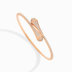 Cleo Full Diamond Midi Slip-On Bracelet Rose Gold
