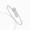 Cleo Full Diamond Midi Slip-On Bracelet White Gold