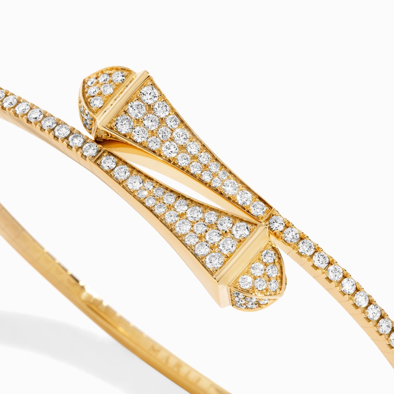 Cleo Full Diamond Midi Slip-On Bracelet Yellow Gold
