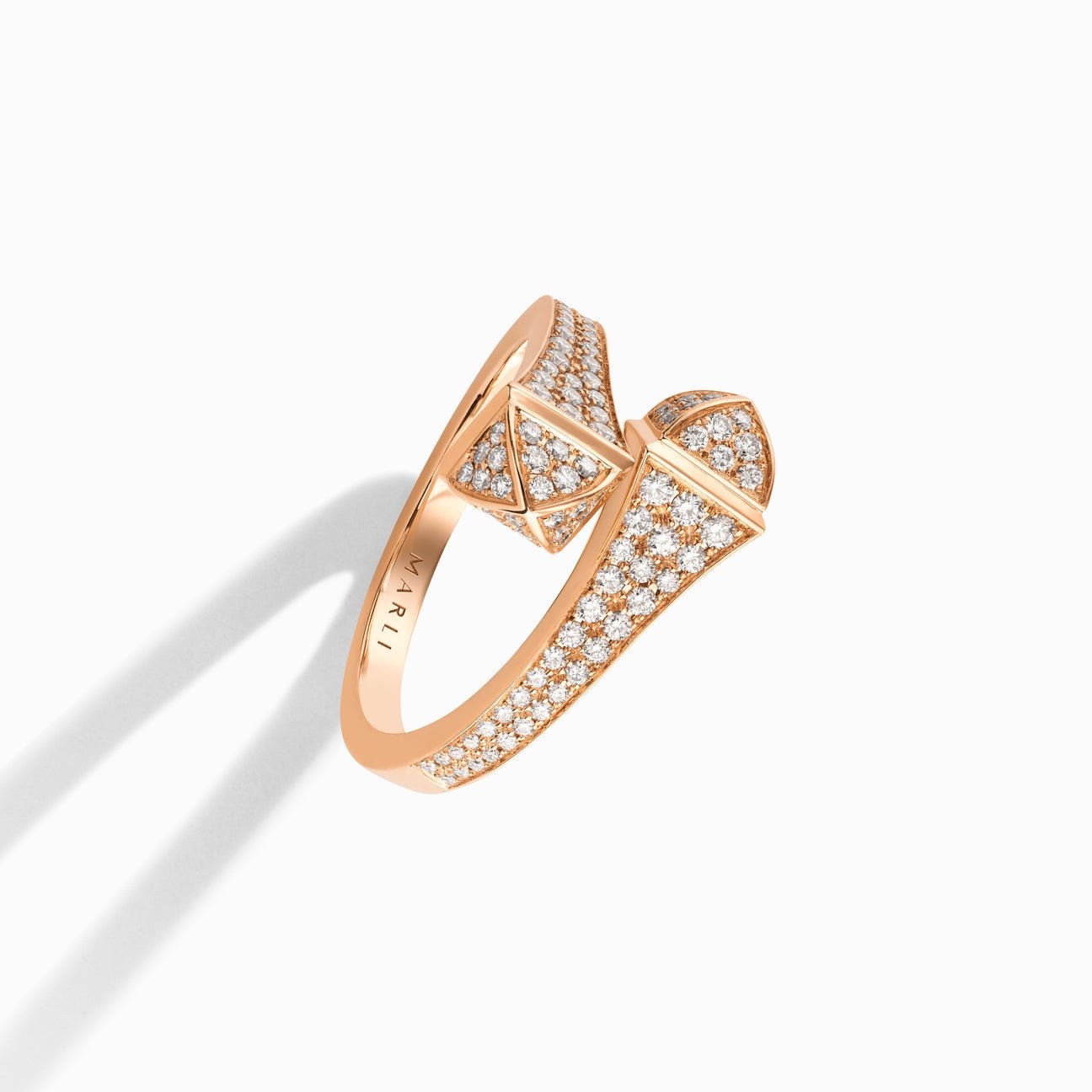 Cleo Full Diamond Midi Slim Ring Rose Gold