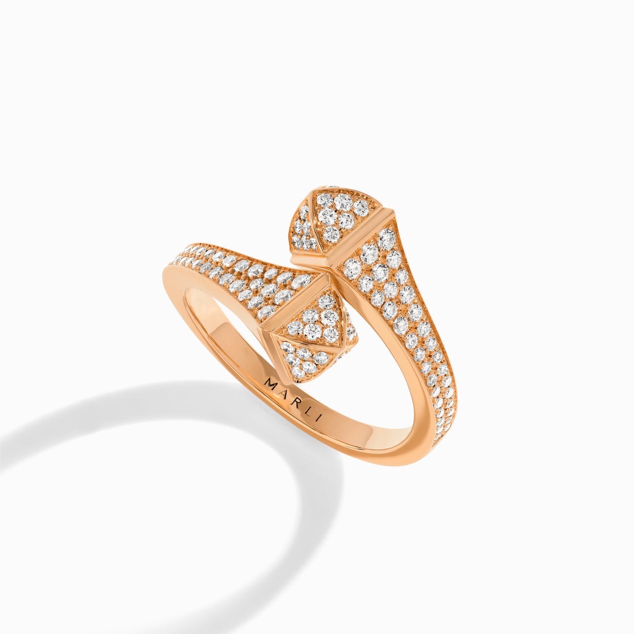 Cleo Full Diamond Midi Slim Ring Rose Gold